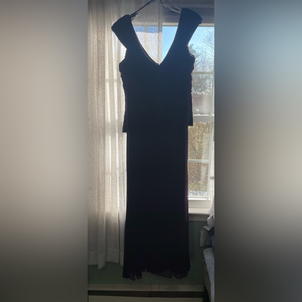 nordstrom long tulle eggplant dress